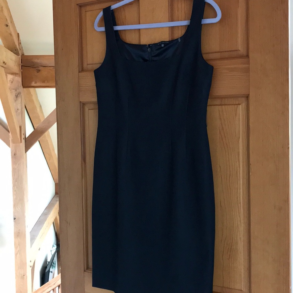 Eli Tahari Sleeveless Sheath Dark Ink Blue Dress
